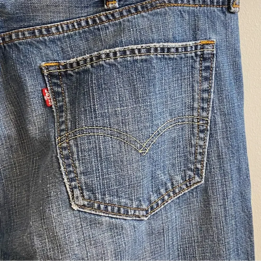 Vintage‎ Levi’s Dark Blue Wash Straight Leg Mens Size 38” x 32” Y2K Faded